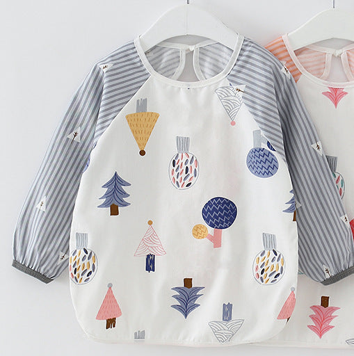 Baby Dinner Coverall Bib Spring And Autumn Long Sleeve Apron 18