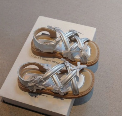 2026 Summer New Sweet Princess Style Crisscross Strap Sandals For Girls, Fashion Kids Sandals For Little & Big Girls 4