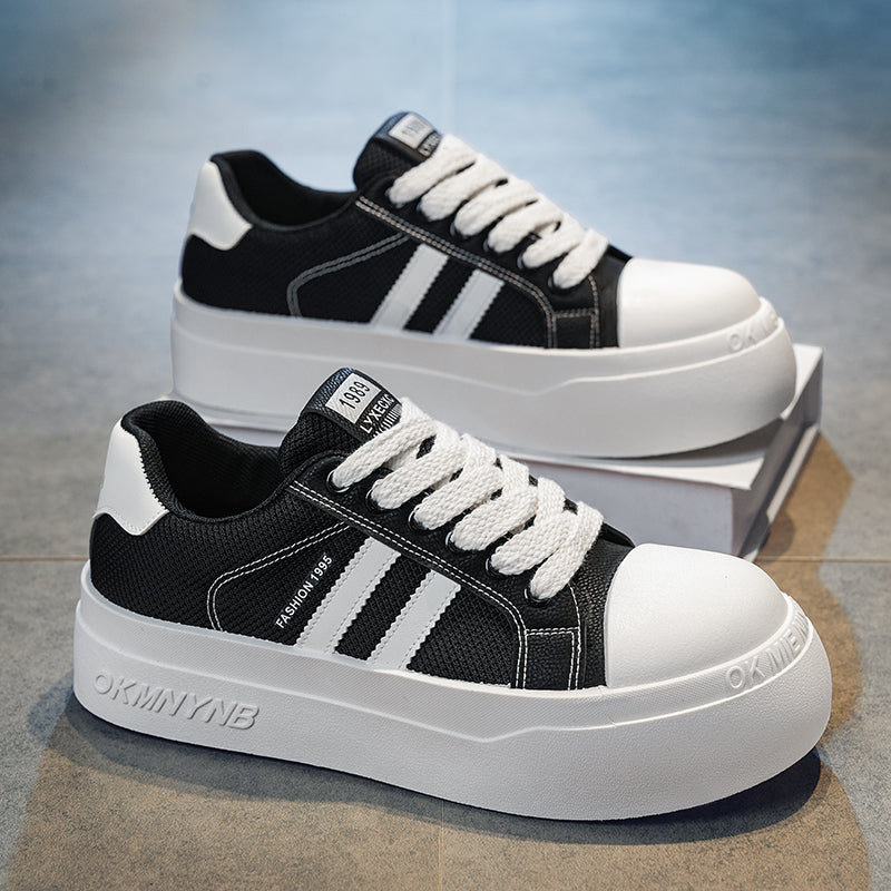 2026 New Height Increasing Men's Shoes, Summer Breathable Casual Platform Sneakers, Versatile Trendy Work Shoes 1