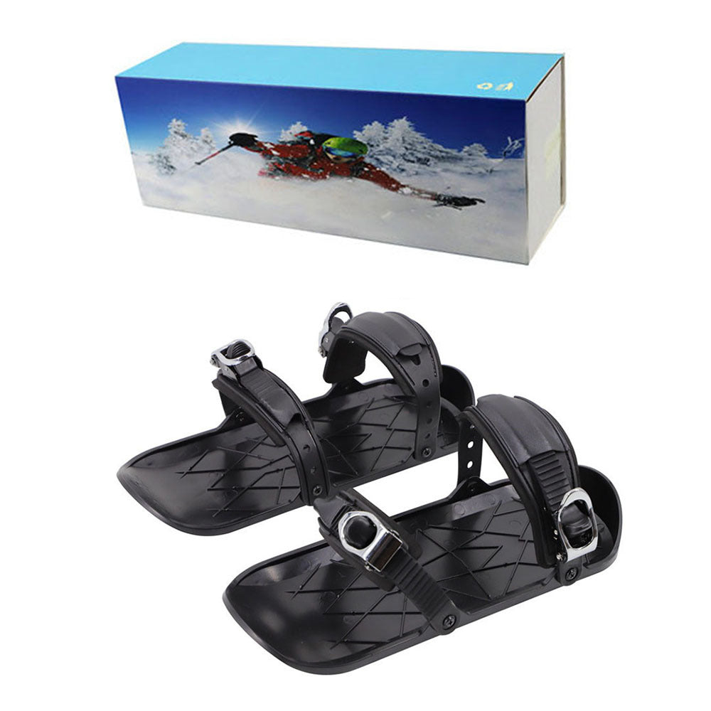 Mini Ski Skates Portable Short Skiboard Adjustable Skates Shoes For Snow 6