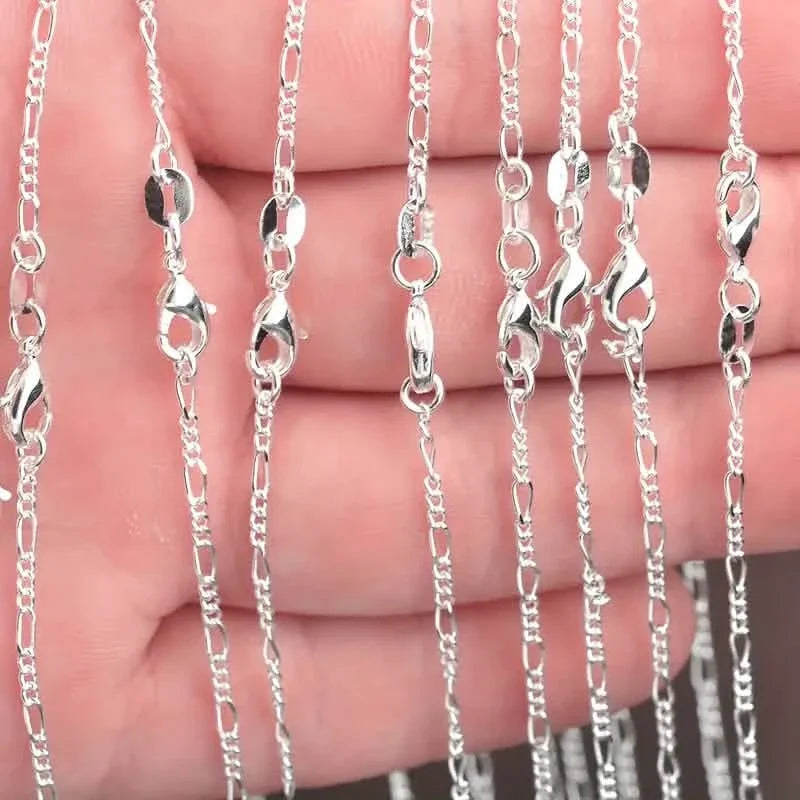 Exquisite Copper Necklace Chain, 16–30in Adjustable, 925 Silver Plated 7