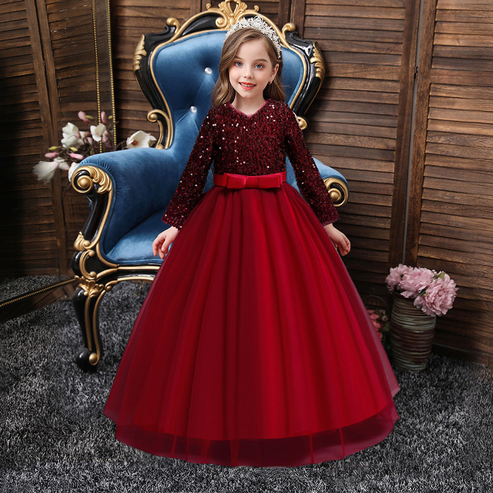 Girls Fashion Cotton Sequin Dress Kids 1