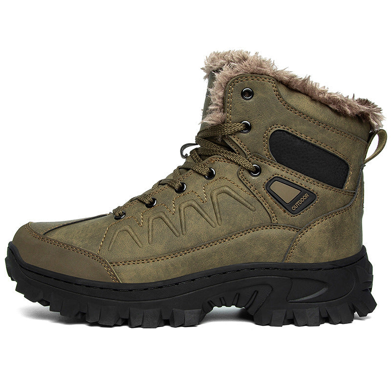 Men's Plus Size Warm High Top Outdoor Cotton Shoes 5