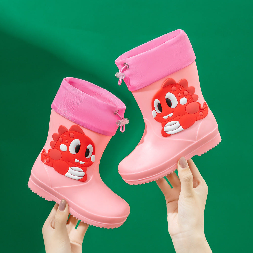 Children's Rain Boots Cartoon Waterproof Short Tube Rain Shoes 11