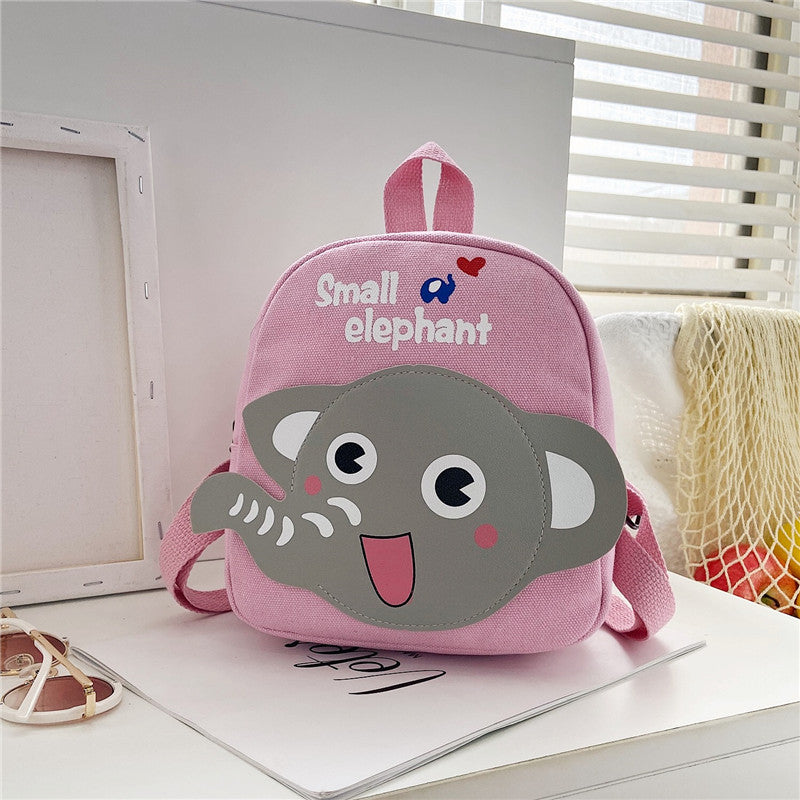 Boys Canvas Backpack Cute Cartoon School Bag 8