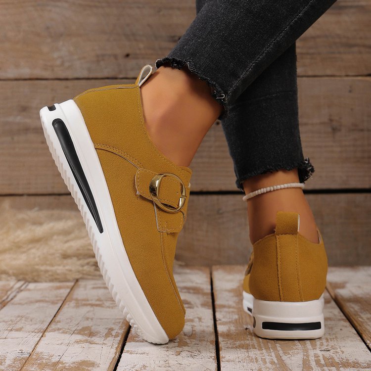 Solid-color Front-laced Casual Slip-on Womens Shoes 4