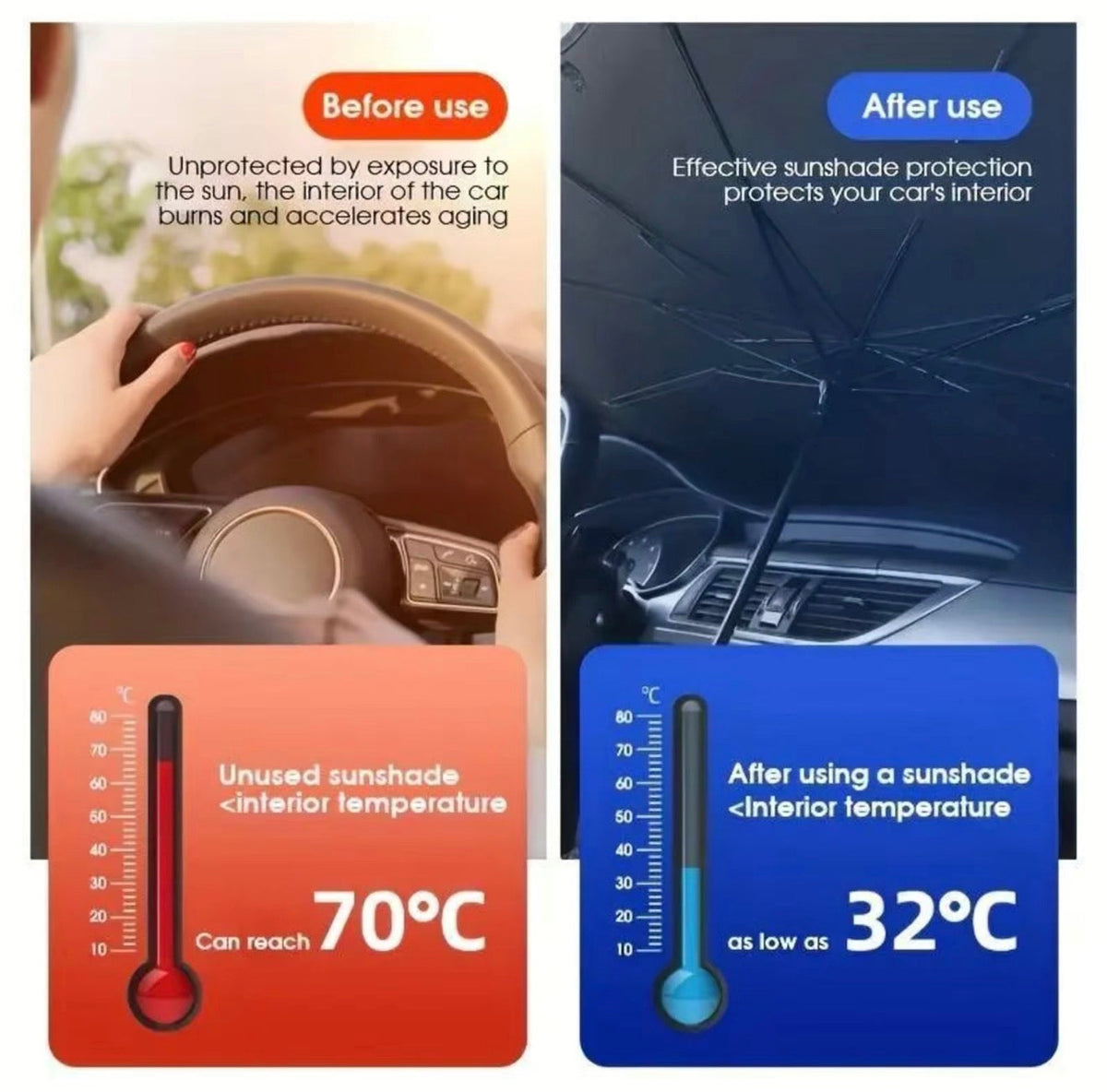 CoolDrive Windshield Sun Shade 4