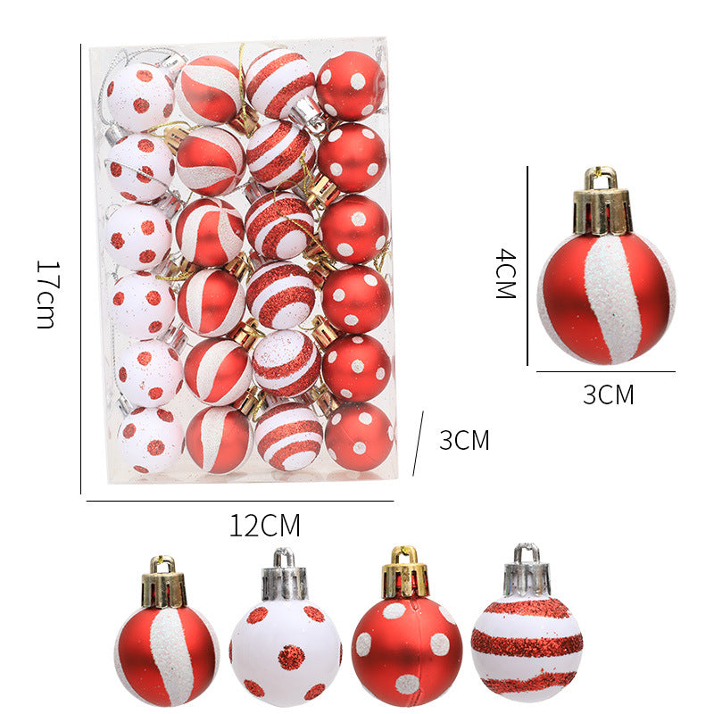 Christmas decorations Christmas trees gifts decorations mini painted Christmas balls 6
