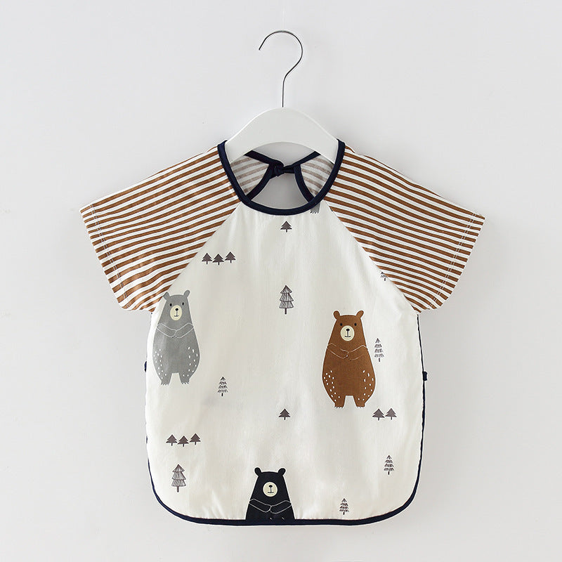Baby Dinner Coverall Bib Spring And Autumn Long Sleeve Apron 12