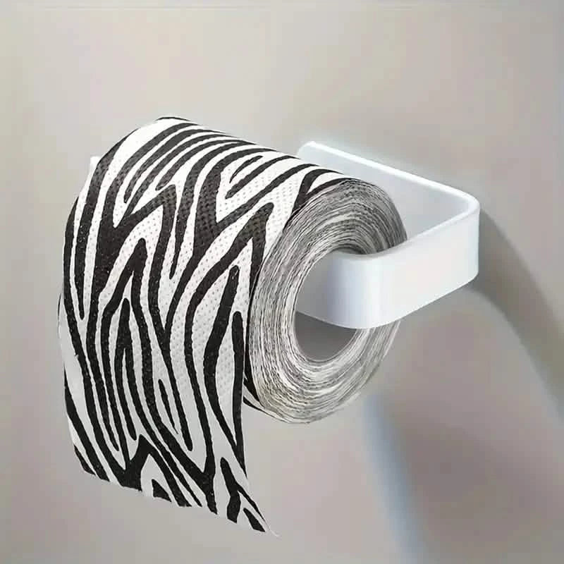 2-Pack: No-Drill Self-Adhesive Toilet Paper Holder – Black & White 5