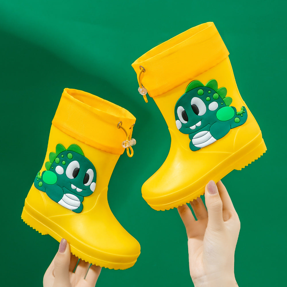 Children's Rain Boots Cartoon Waterproof Short Tube Rain Shoes 7
