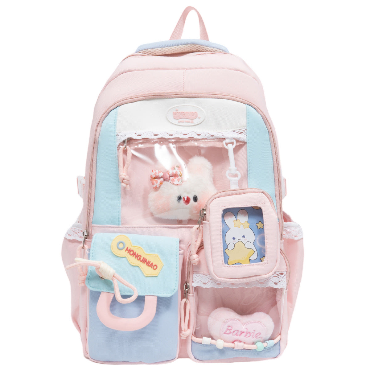 High Appearance School Bag With A Cute Color Block Design 9