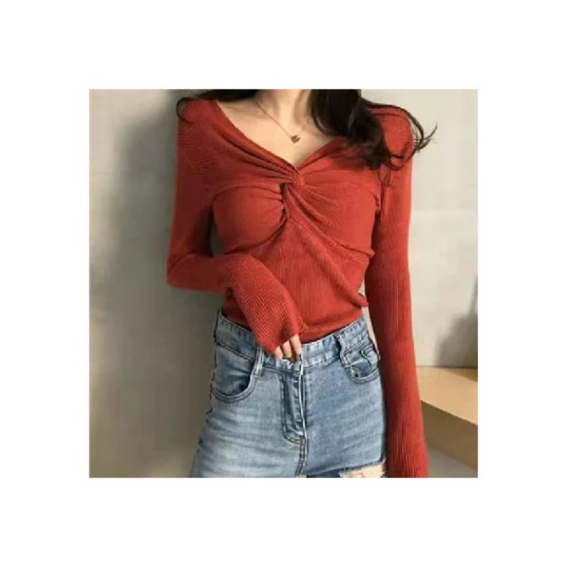 Autumn And Winter Clothing New Kinked Design Slim-fit Cashmere Knitwear For Women 14