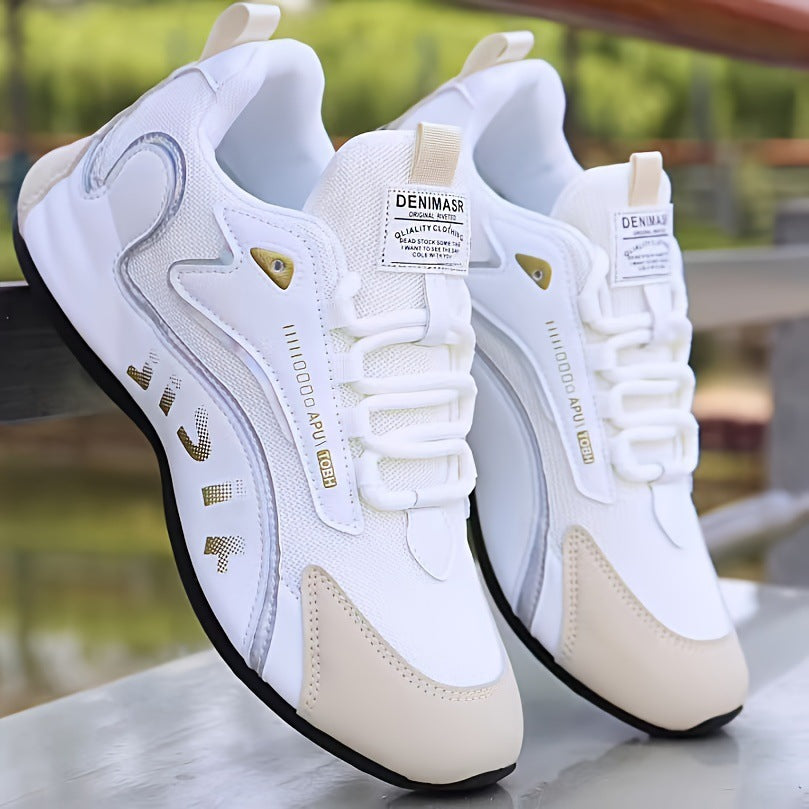 Fashion Colorblock Lace-up Sneakers For Men Breathable Low-top Dad Shoes Running Walking Sports Shoes 3
