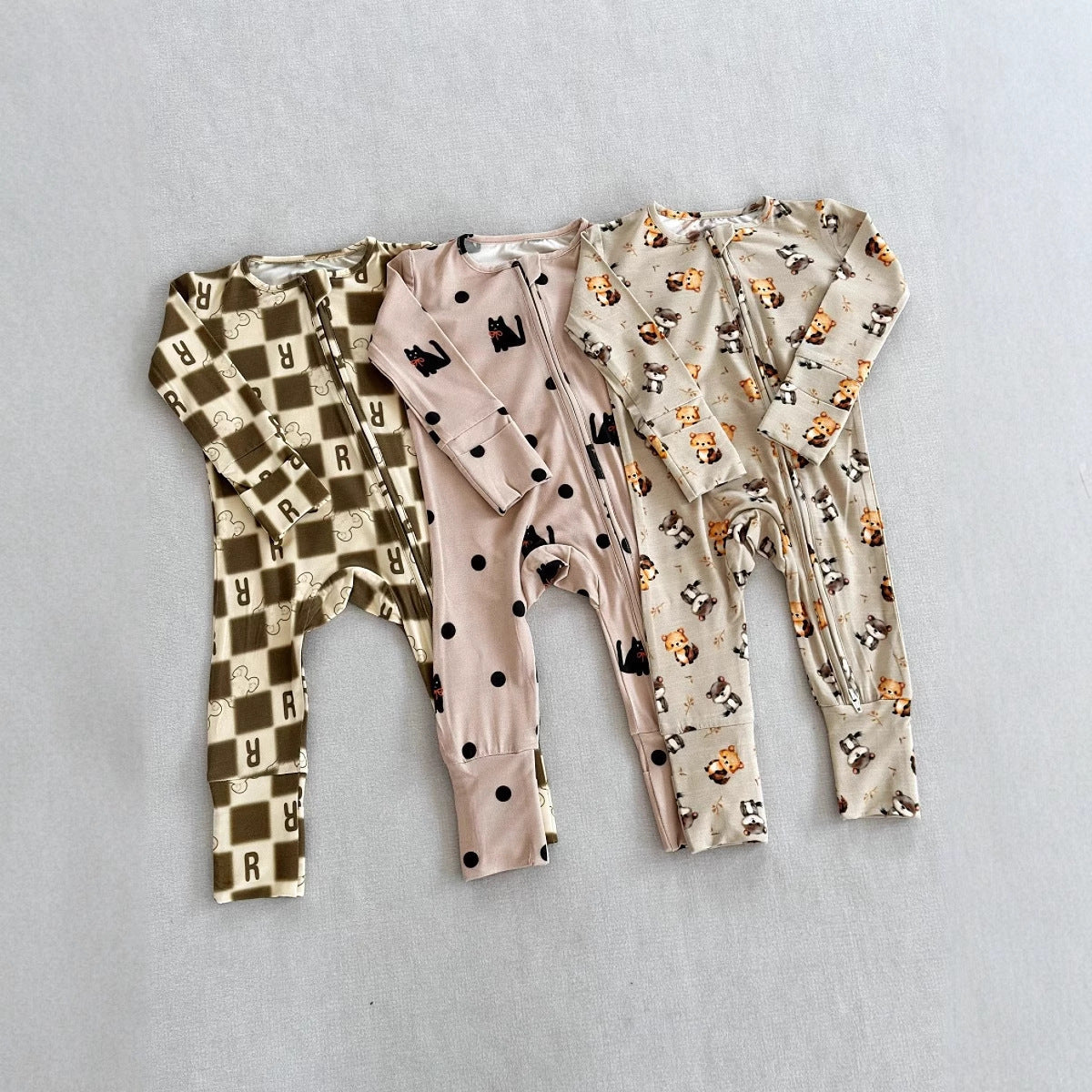 Bamboo Fiber Onesie European And American Style For Infants And Toddlers 3
