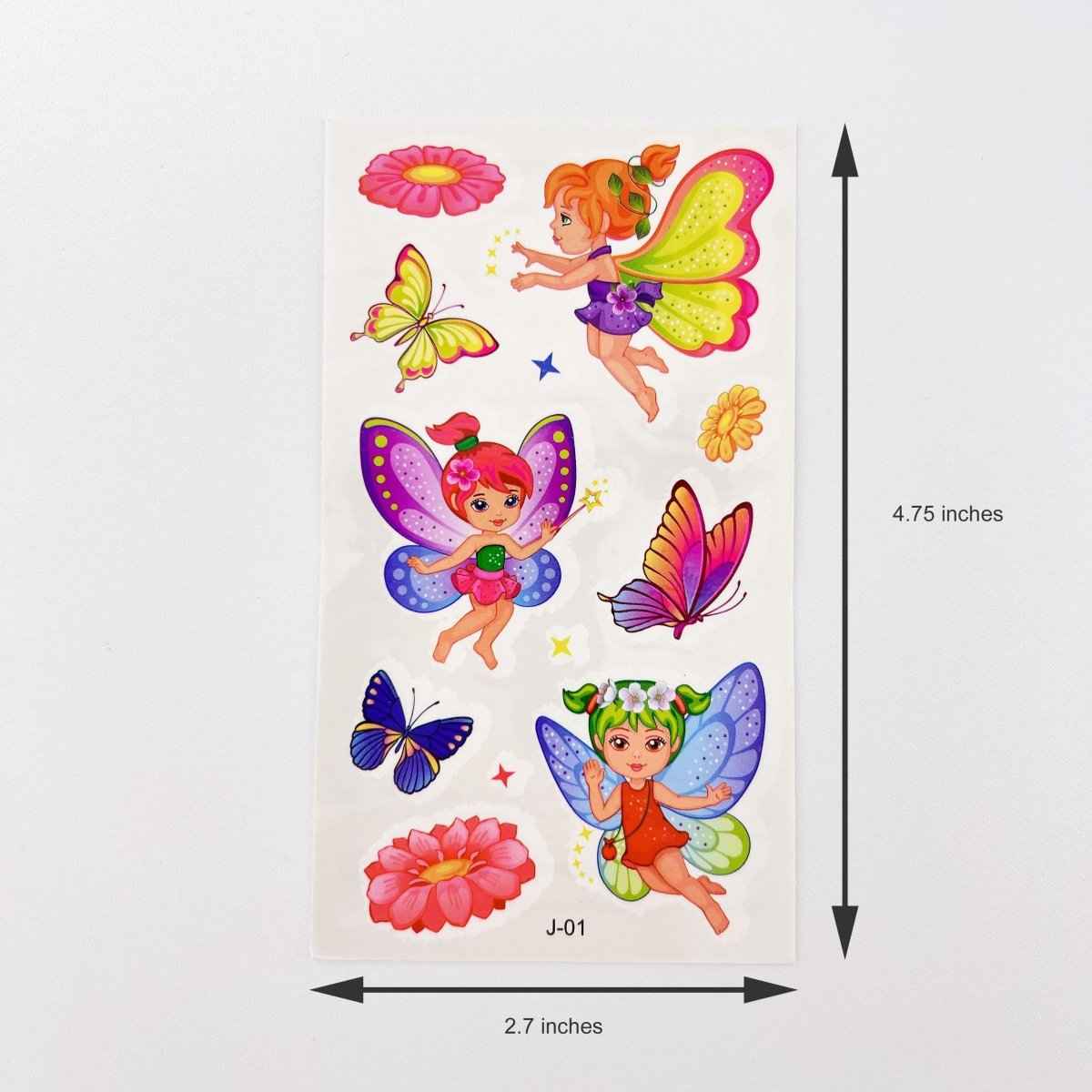 10 Fairy Tattoo Sheets – Non-Toxic Waterproof Kids Party Tattoos 4