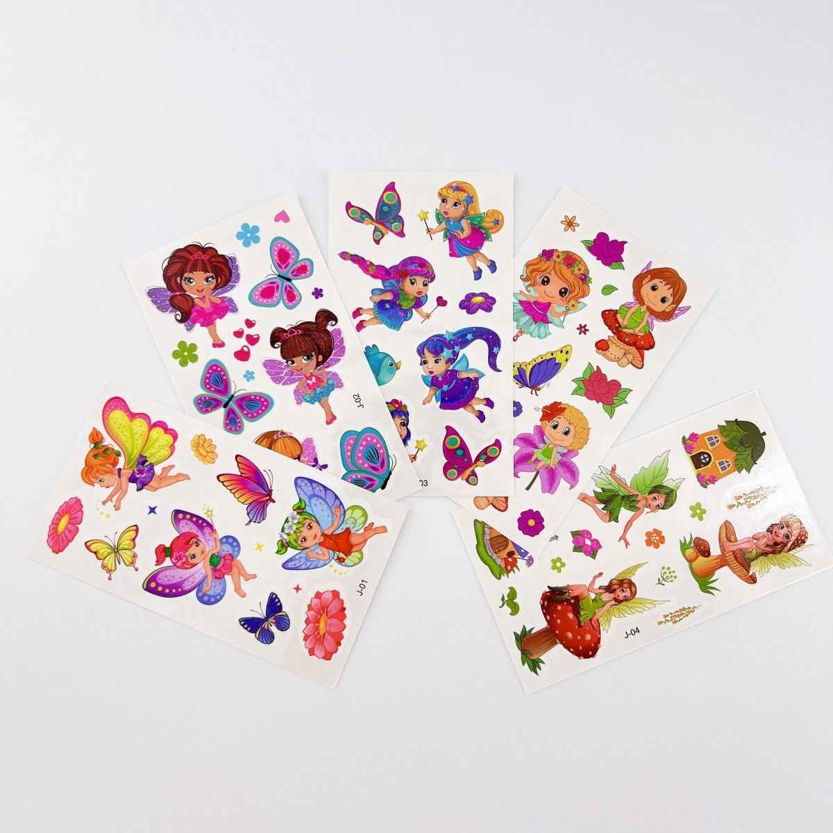 10 Fairy Tattoo Sheets – Non-Toxic Waterproof Kids Party Tattoos 5