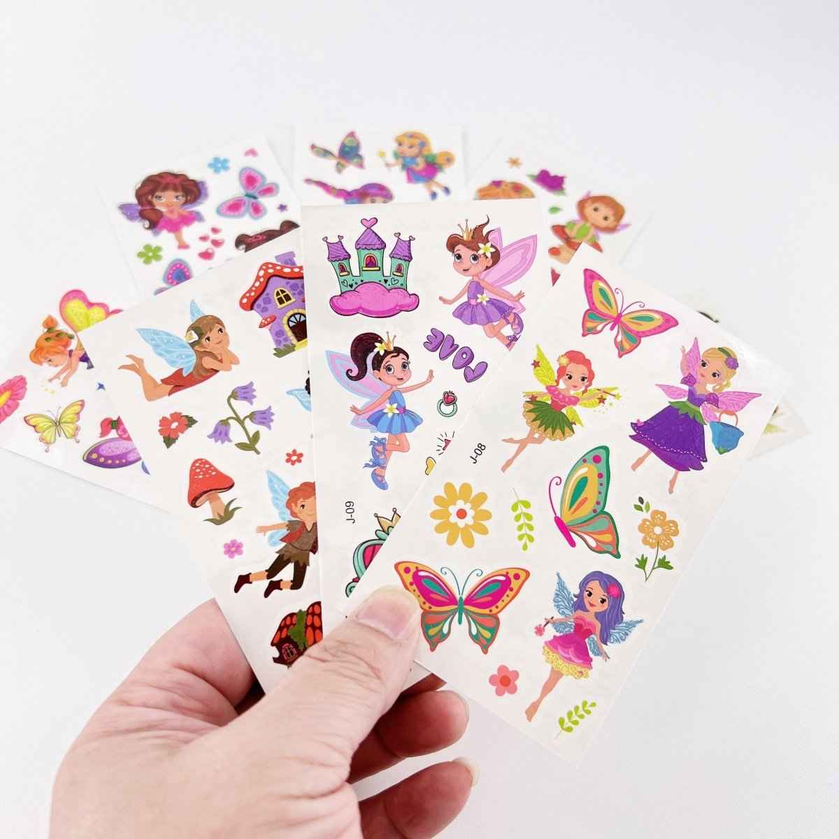 10 Fairy Tattoo Sheets – Non-Toxic Waterproof Kids Party Tattoos 6