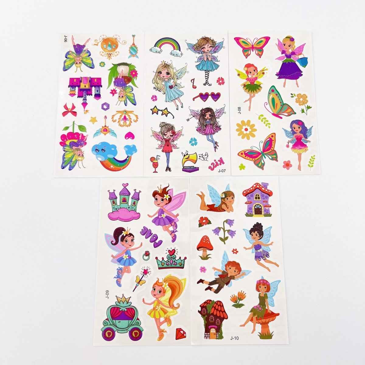 10 Fairy Tattoo Sheets – Non-Toxic Waterproof Kids Party Tattoos 7