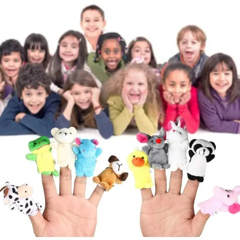 10-Piece Set: Cute Finger Puppets Baby Mini Plush Toys 5