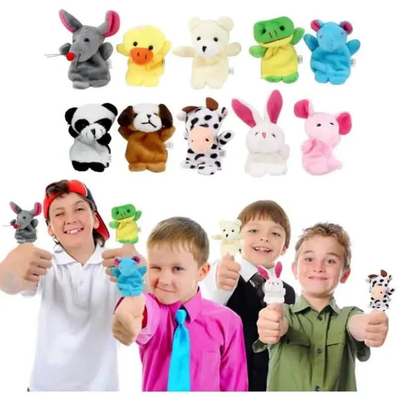 10-Piece Set: Cute Finger Puppets Baby Mini Plush Toys 6