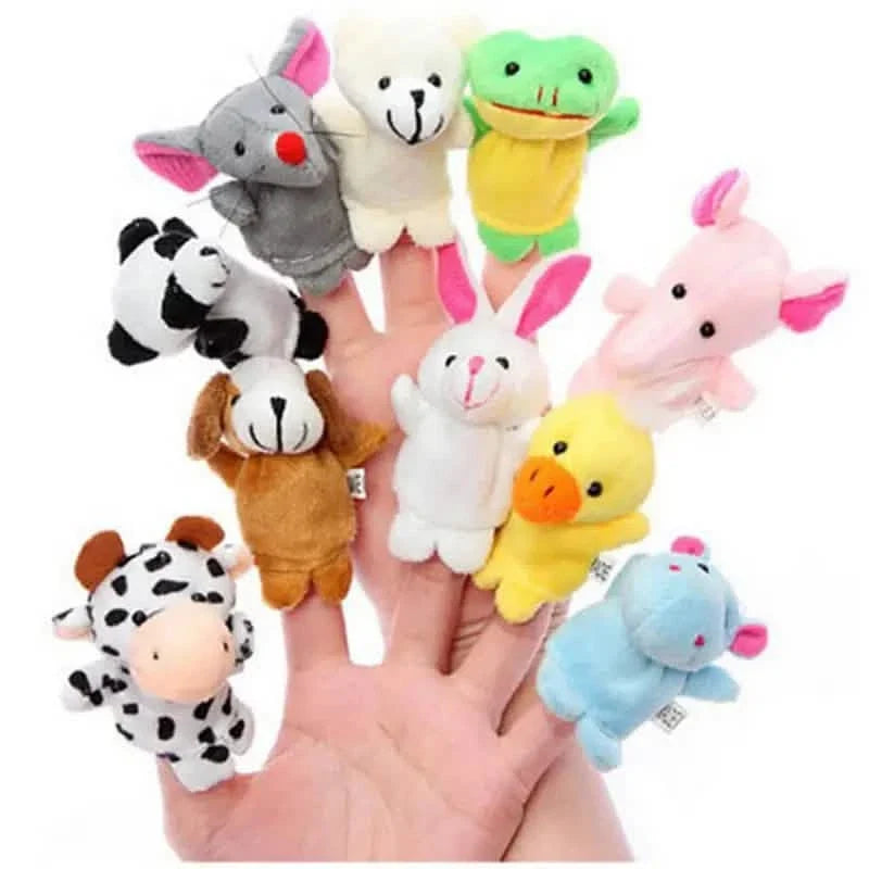 10-Piece Set: Cute Finger Puppets Baby Mini Plush Toys 4
