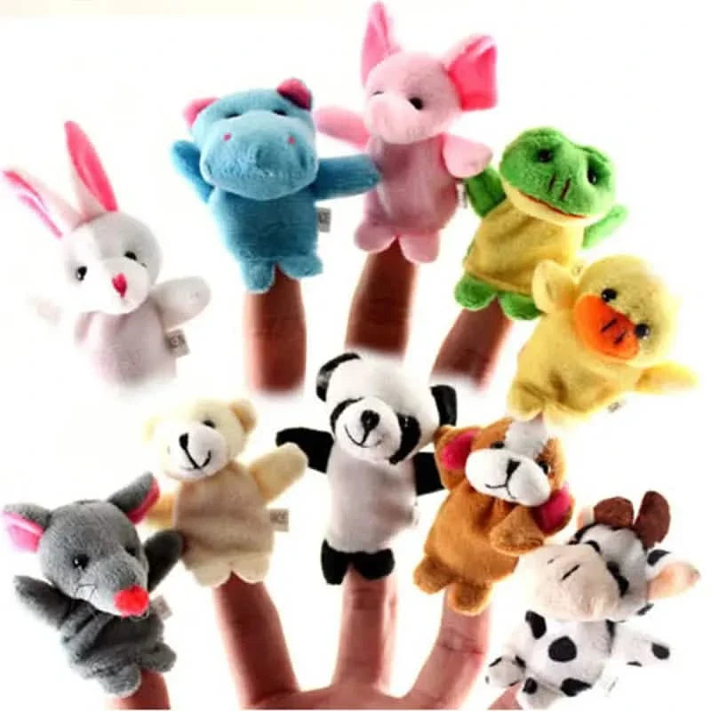 10-Piece Set: Cute Finger Puppets Baby Mini Plush Toys 7