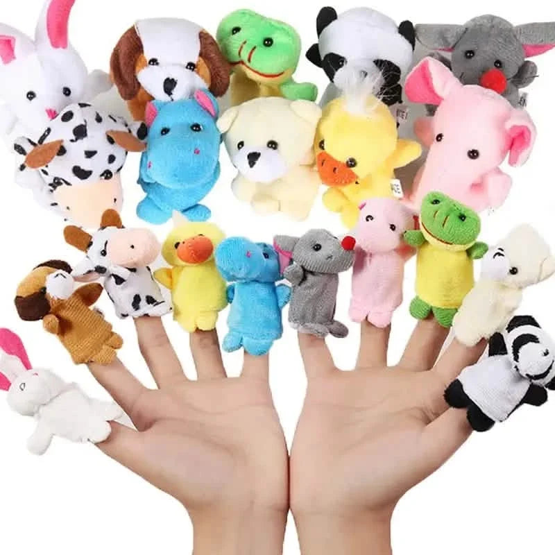 10-Piece Set: Cute Finger Puppets Baby Mini Plush Toys 1