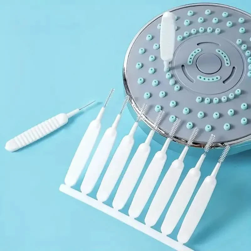 10-Pieces Set: Easy-Clean Shower Nozzle Brushes - Hassle-Free Showerhead Crevices Cleaner 1