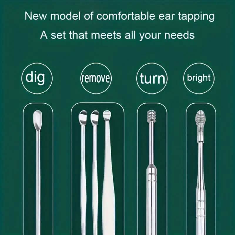 10-Pieces: Stainless Steel Ear Wax Removal Tool Set 5