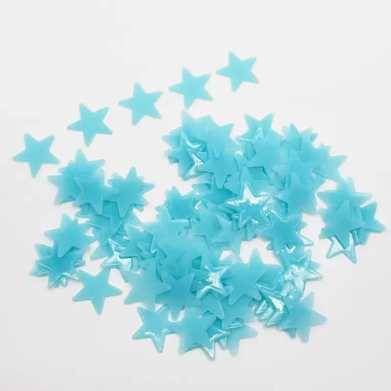 100-Pieces: Luminous Glow in the Dark Star Wall Stickers 7