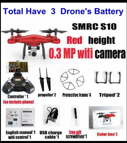 Sales Promotion WiFi 2MP Camera With S10 SMRC FPV Quadcopter Drone Helicopter UAV Micro Remote Control Toy RACER KIT Aircraft 12