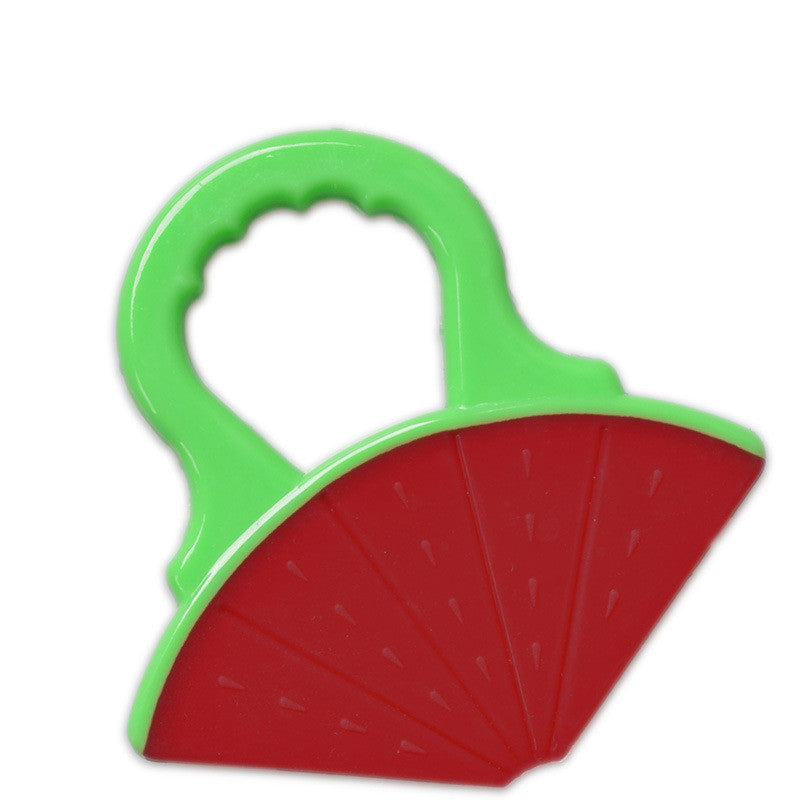 Toddlers Infants Baby Teething Toy Soft Silicone Fruit Teether Holder 9