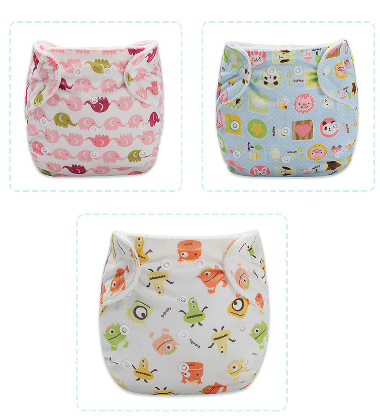 Baby cloth diaper pants cartoon diaper pants 2