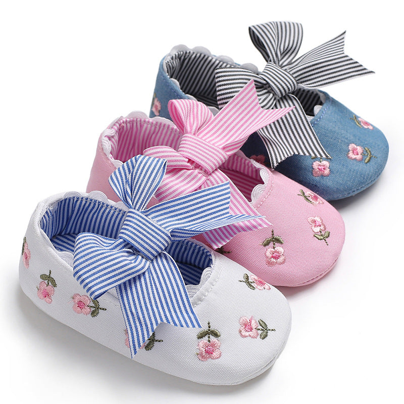 Bowknot Baby Shoes Girl Toddler Anti-Slip Shoe 4