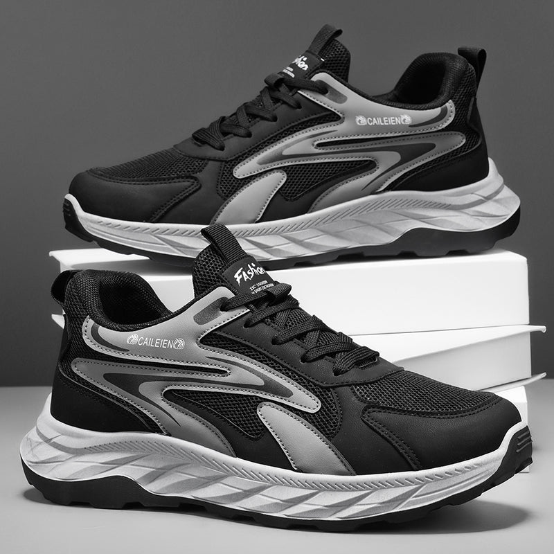 Men's Soft Sole Anti-slip Walking Shoes For Middle-aged & Elderly, Breathable Wear-resistant Dad Style Athletic Shoes For Fathers 2