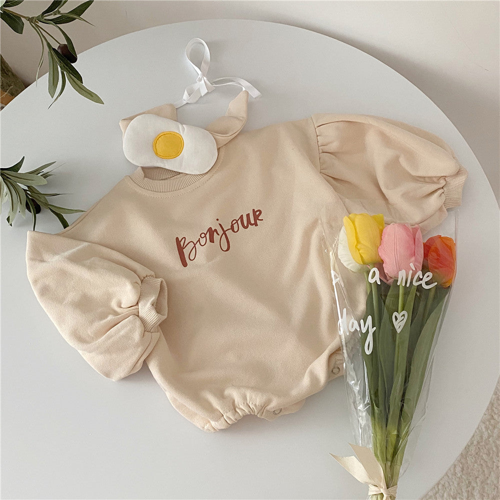 Baby cute poached egg one-piece suit 10