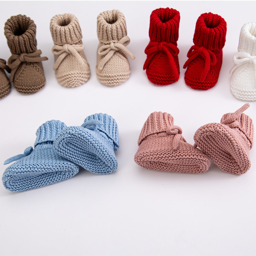 Bow-tie Strap Knitted Toddler Shoes 3