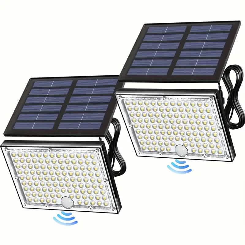 113 LED Cool White Floodlights Solar Motion Sensor Lights 2