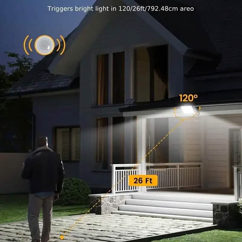 113 LED Cool White Floodlights Solar Motion Sensor Lights 6