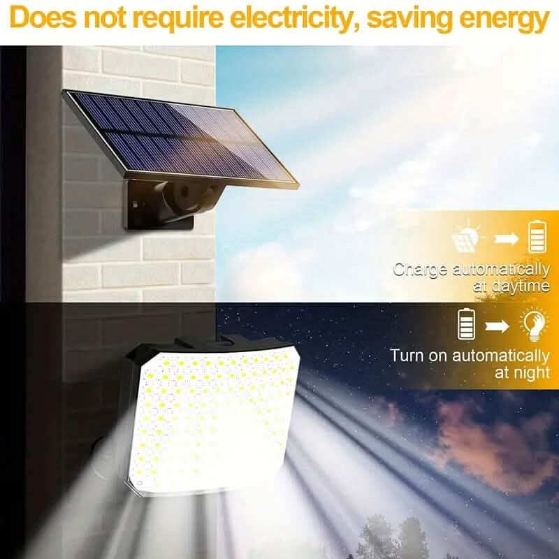 118 LED Solar Motion Sensor Flood Lights with Remote Control 8