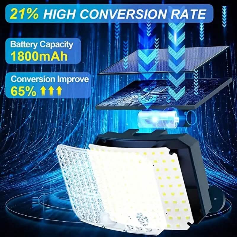 118 LED Solar Motion Sensor Flood Lights with Remote Control 5