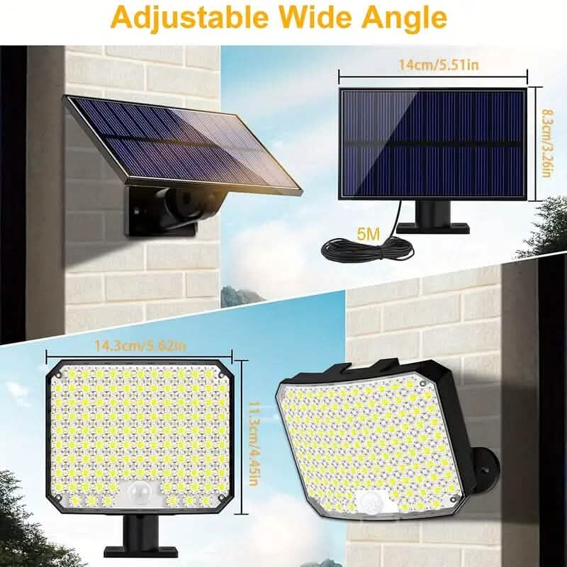 118 LED Solar Motion Sensor Flood Lights with Remote Control 3