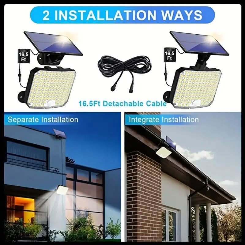 118 LED Solar Motion Sensor Flood Lights with Remote Control 11
