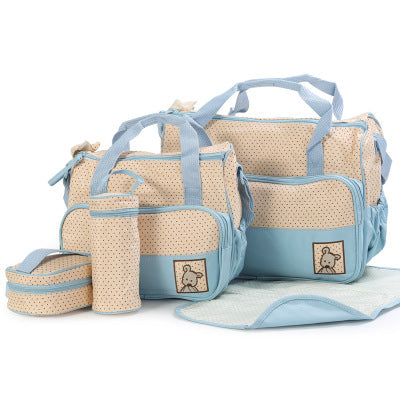 Baby Diaper Bag Suits For Mom Baby Bottle Holder Mother Mummy Stroller Maternity Nappy Bags Sets 5