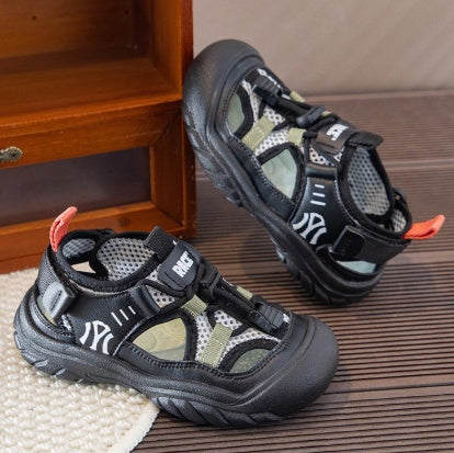 2026 Summer New Kids Sports Sandals, Boys Anti-slip Toe-protection Sandals, Girls Hollow Out Breathable Beach Shoes 1