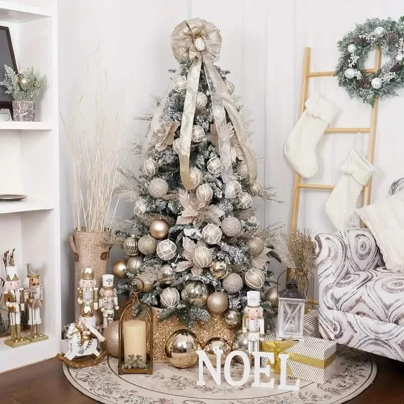 12-Piece Set:  Large Sparkling Glittering Sequins Foam Ball Ornaments 6
