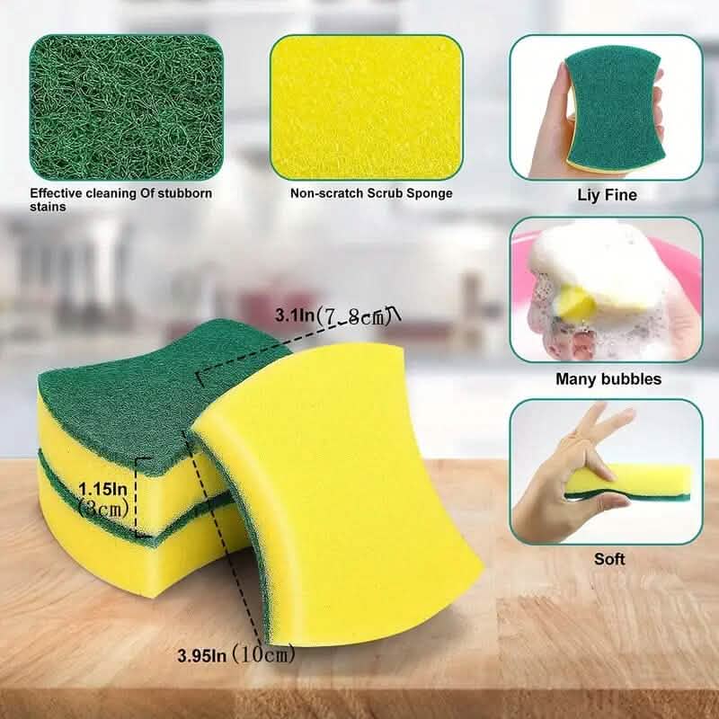 12-Piece: Ultra-Fine Microfiber Kitchen Cleaning Sponge 2