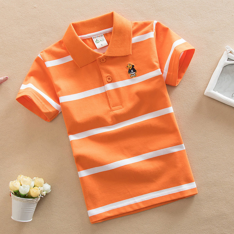 College Style Boys Polo Short Seeve T-shirt 1