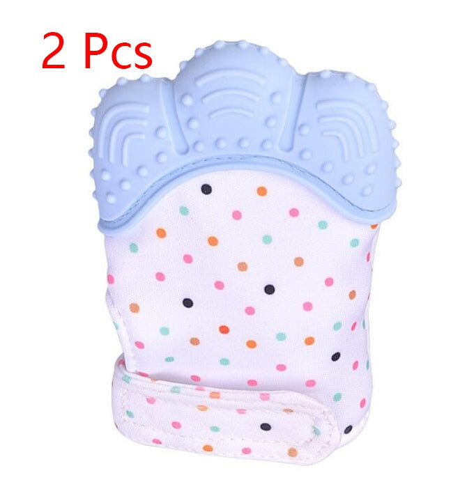 Baby teether baby anti-bite silicone molar gloves children's sound toys 21